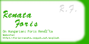 renata foris business card